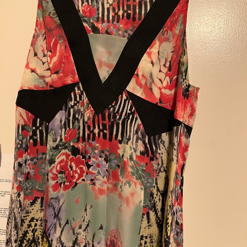Luscious silk watercolor pattern Etro dress.